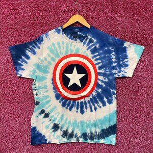 Captain American Shield Marvel Cinematic Universe Tie Dye L